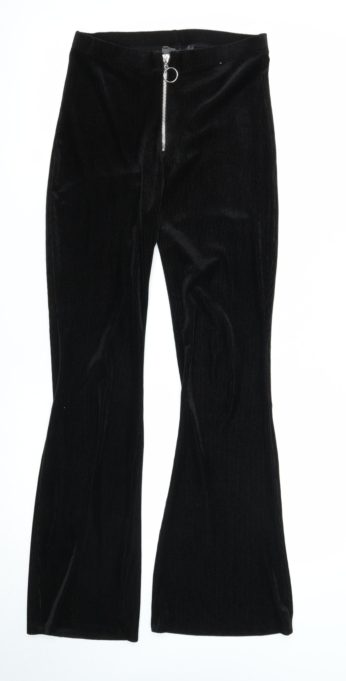 Primark Womens Black Polyester Trousers Size XS Regular Zip