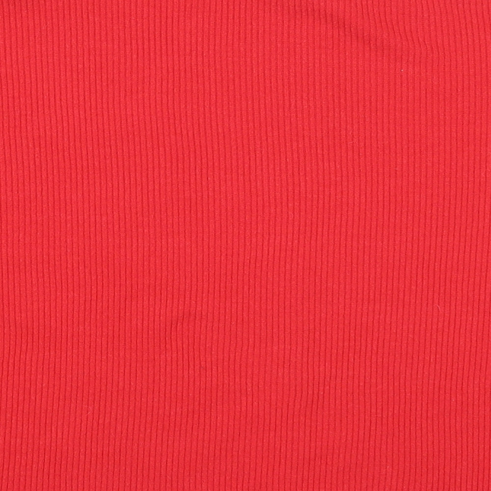 George Womens Red Round Neck Polyester Pullover Jumper Size XL