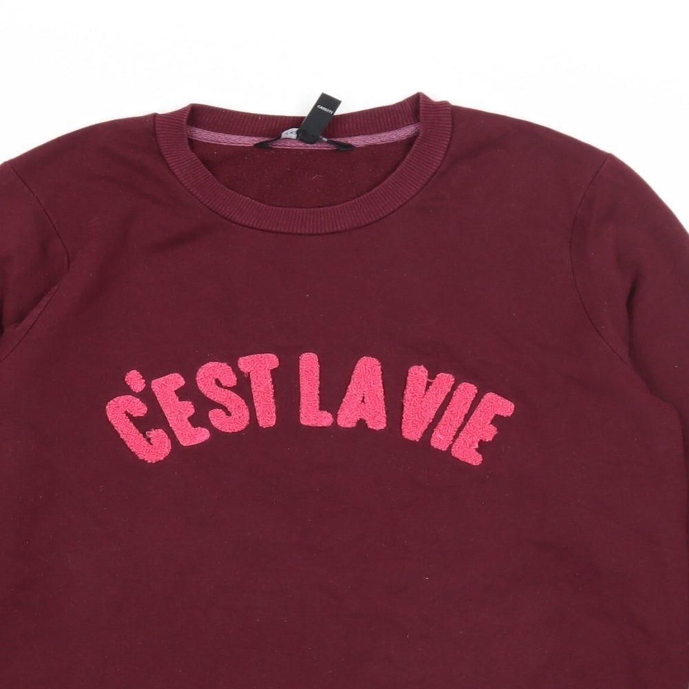 Long Tall Sally Womens Purple Cotton Pullover Sweatshirt Size S Pullover - C'est La Vie