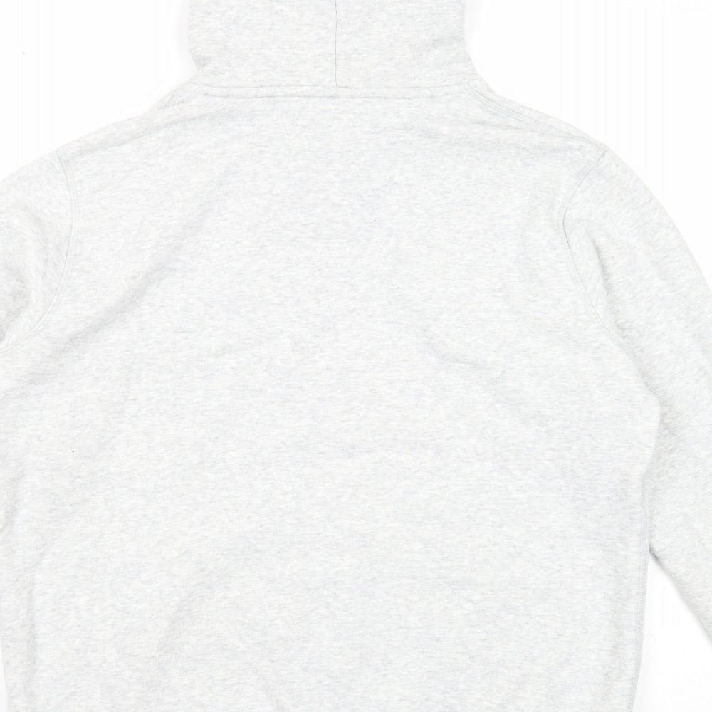 Jack Wills Womens Grey Cotton Full Zip Hoodie Size 16 Zip