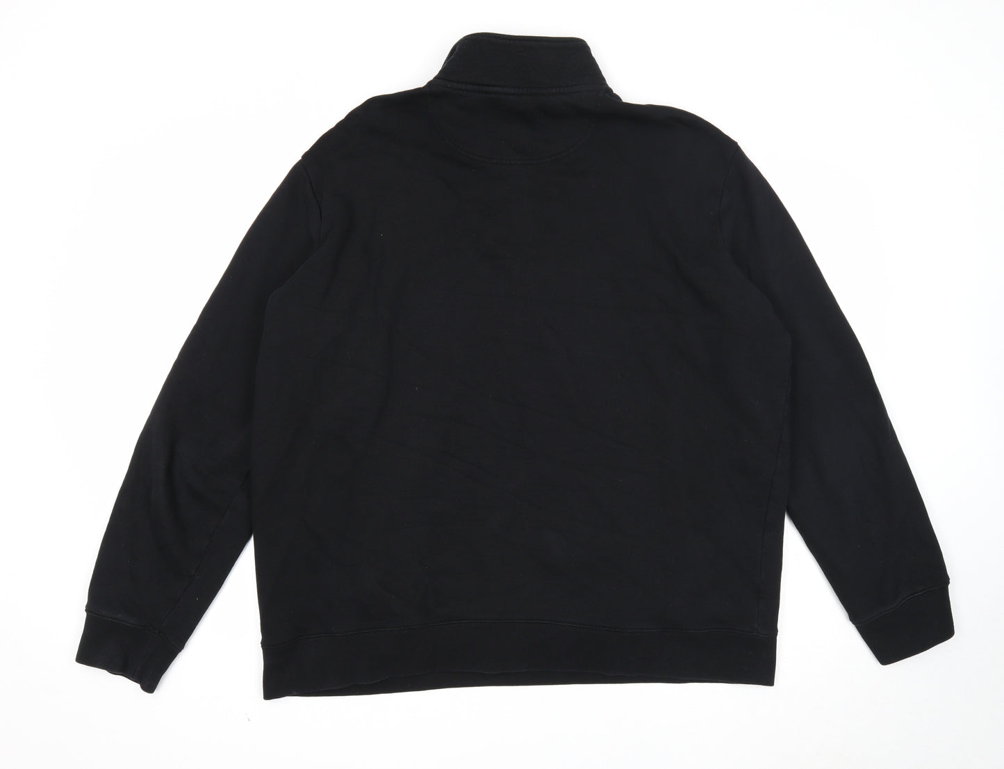 Marks and Spencer Mens Black Cotton Pullover Sweatshirt Size 2XL