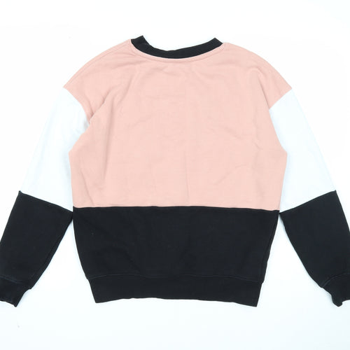 George Womens Multicoloured Colourblock Cotton Pullover Sweatshirt Size S Pullover - Pudsey
