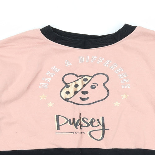 George Womens Multicoloured Colourblock Cotton Pullover Sweatshirt Size S Pullover - Pudsey