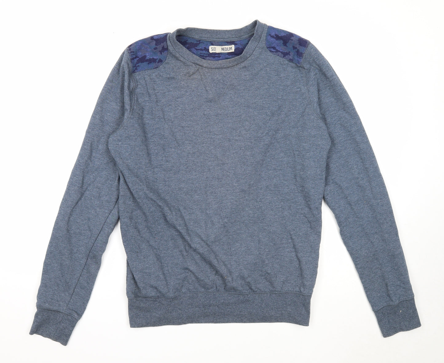 Preworn Mens Blue Cotton Pullover Sweatshirt Size M