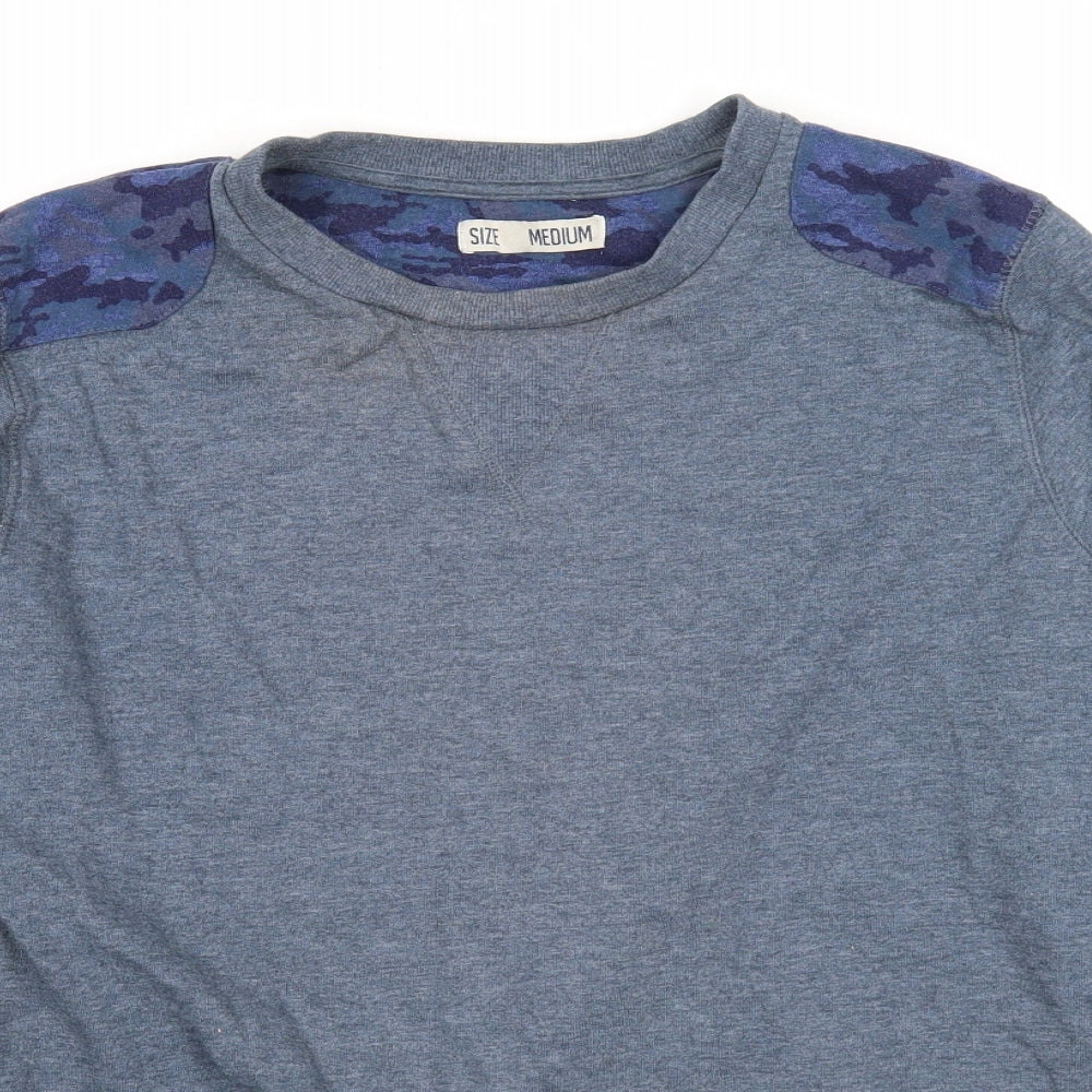 Preworn Mens Blue Cotton Pullover Sweatshirt Size M