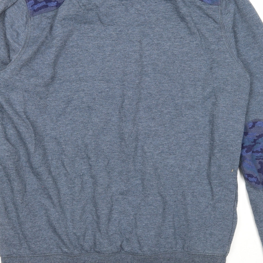Preworn Mens Blue Cotton Pullover Sweatshirt Size M