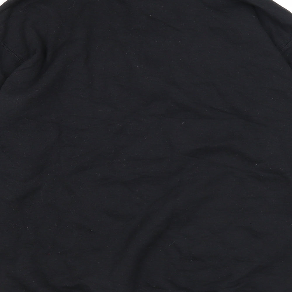 Dream Sports Mens Black Cotton Pullover Sweatshirt Size S
