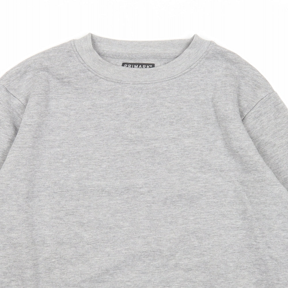 Primark Mens Grey Cotton Pullover Sweatshirt Size XS