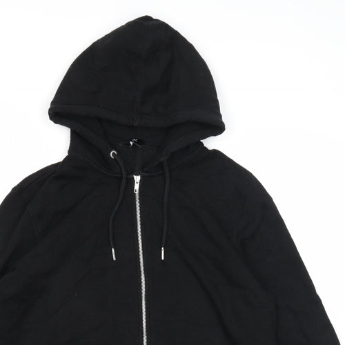 NEXT Mens Black Cotton Full Zip Hoodie Size M