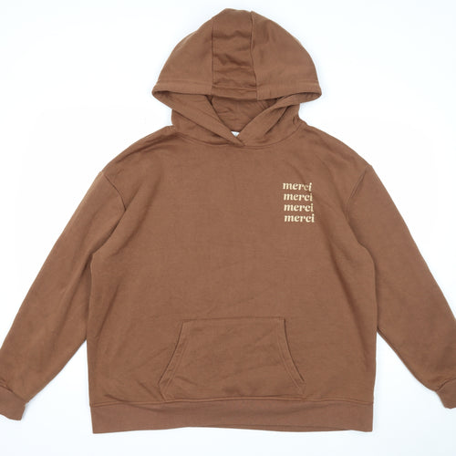 Primark Womens Brown Cotton Pullover Hoodie Size 18 Pullover - Merci