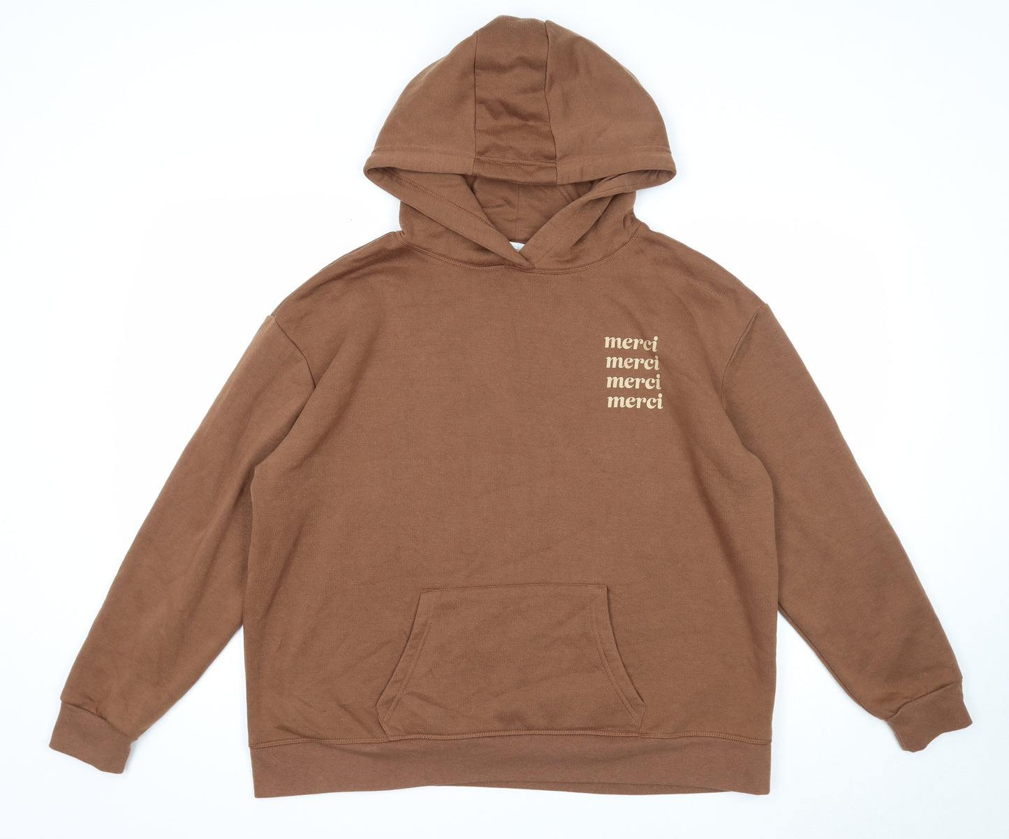Primark Womens Brown Cotton Pullover Hoodie Size 18 Pullover - Merci