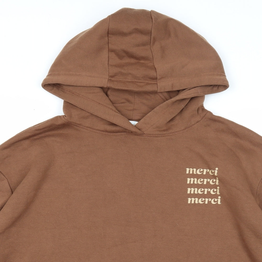 Primark Womens Brown Cotton Pullover Hoodie Size 18 Pullover - Merci