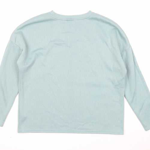 Papaya Womens Blue Polyester Pullover Sweatshirt Size M Pullover - Lots of Love
