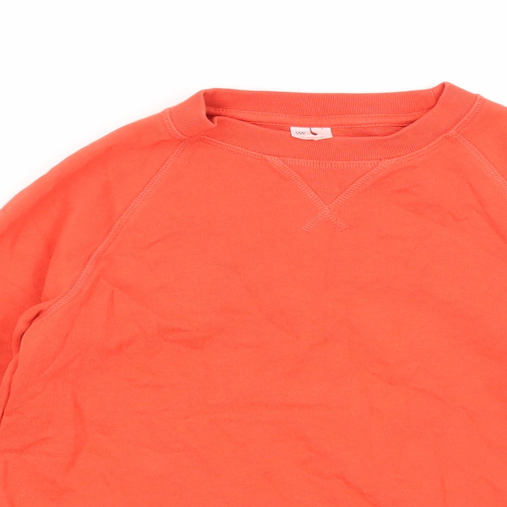 Preworn Boys Red Cotton Pullover Sweatshirt Size 7-8 Years Pullover