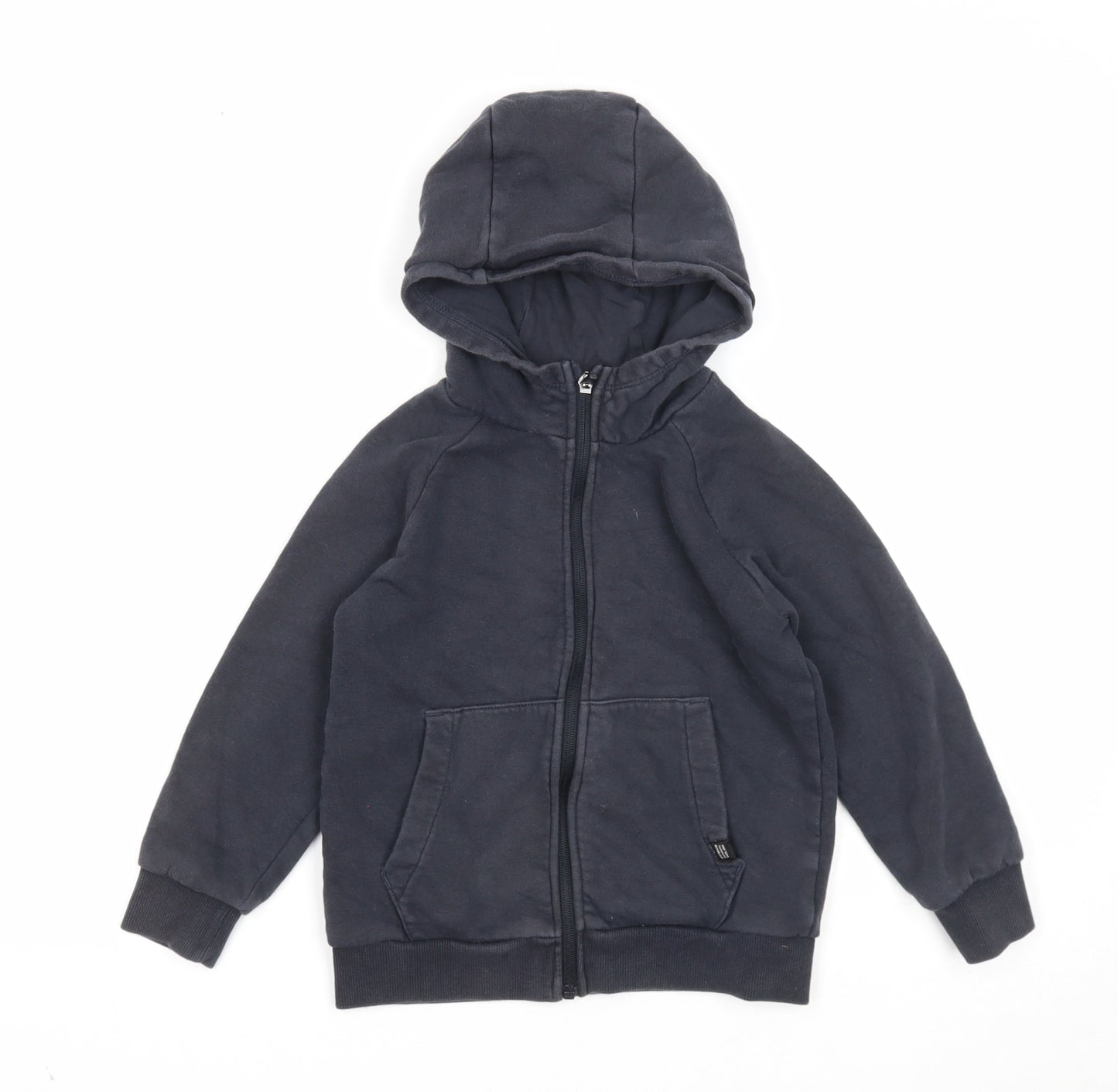 NEXT Boys Blue Cotton Full Zip Hoodie Size 6 Years Zip