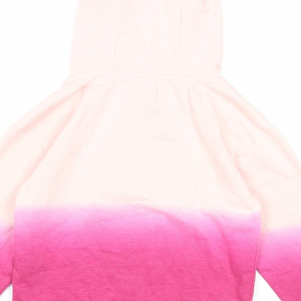 Lily&Dan Girls Pink Cotton Pullover Hoodie Size 9-10 Years Pullover
