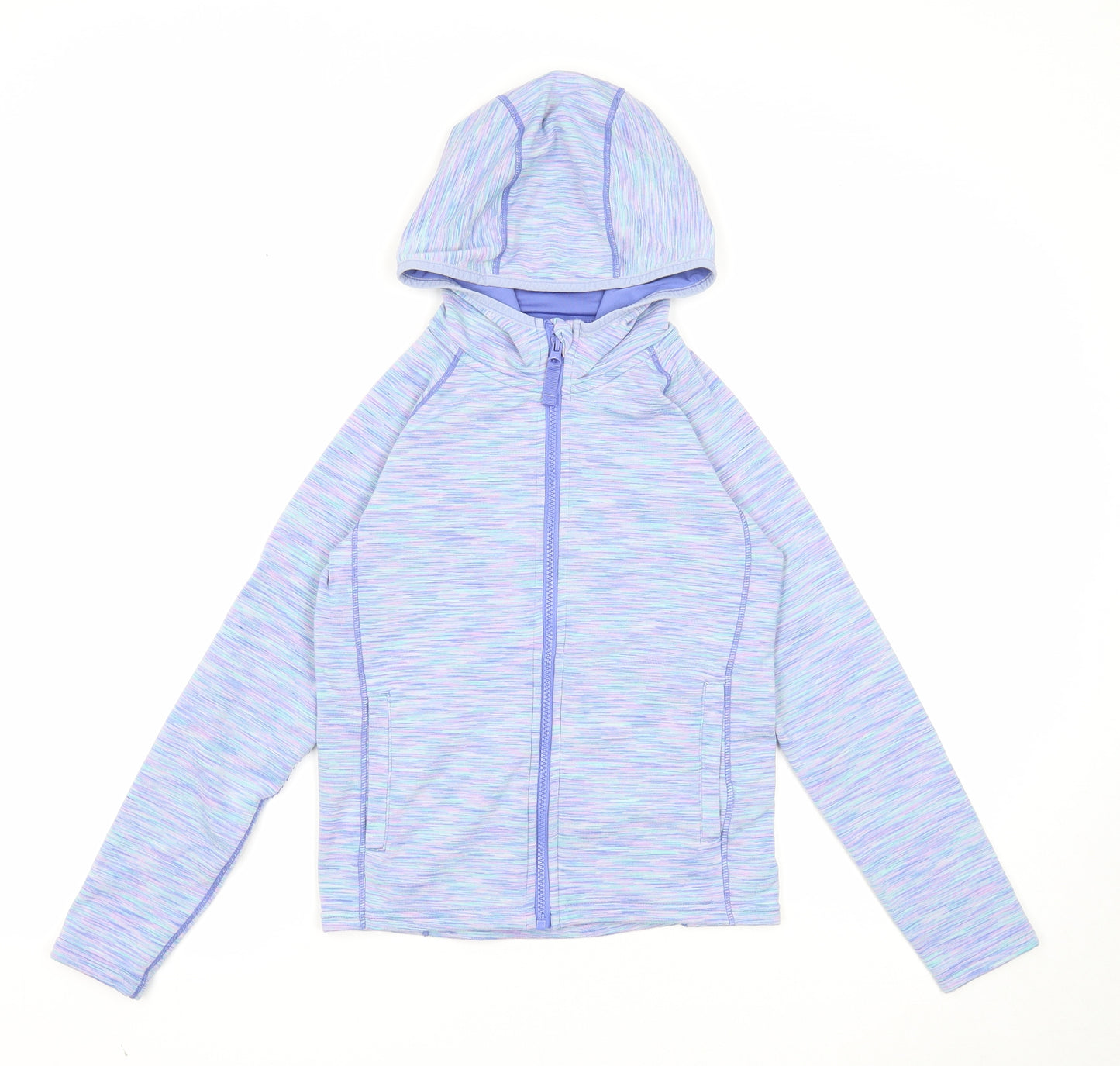 Mountain Warehouse Girls Blue Polyester Full Zip Sweatshirt Size 9-10 Years Zip