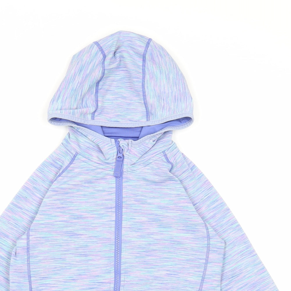 Mountain Warehouse Girls Blue Polyester Full Zip Sweatshirt Size 9-10 Years Zip