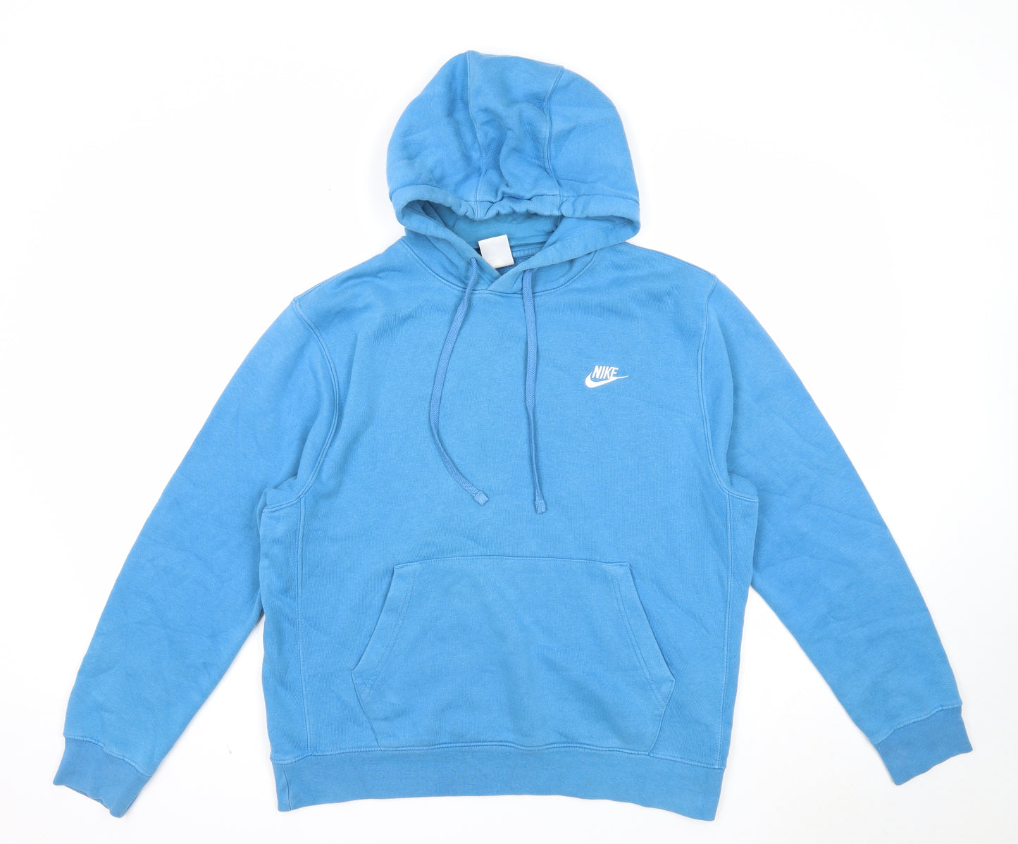 Nike Mens Blue Cotton Pullover Hoodie Size M