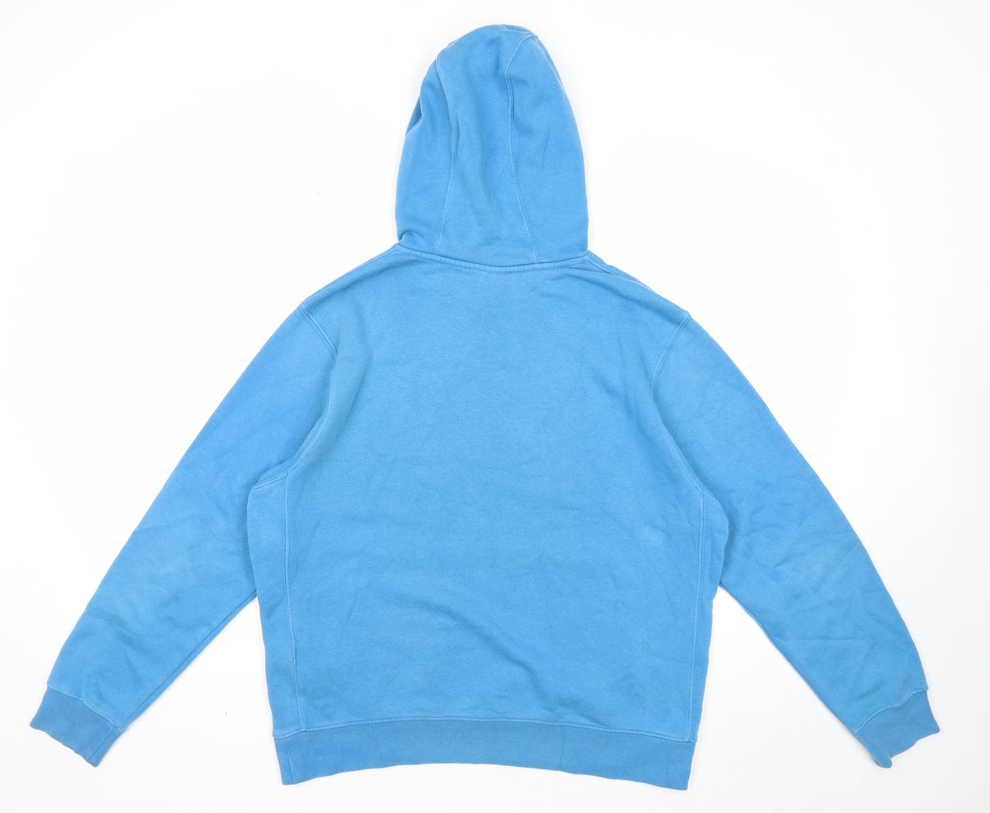 Nike Mens Blue Cotton Pullover Hoodie Size M