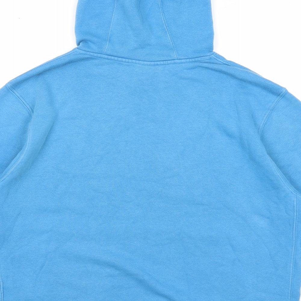 Nike Mens Blue Cotton Pullover Hoodie Size M