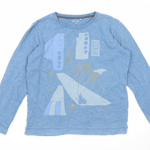 John Lewis Boys Blue Cotton Pullover Sweatshirt Size 12 Years Pullover - Venice