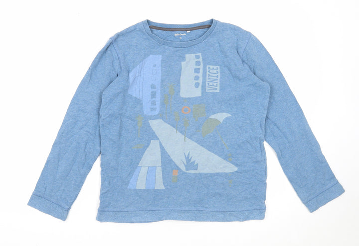 John Lewis Boys Blue Cotton Pullover Sweatshirt Size 12 Years Pullover - Venice