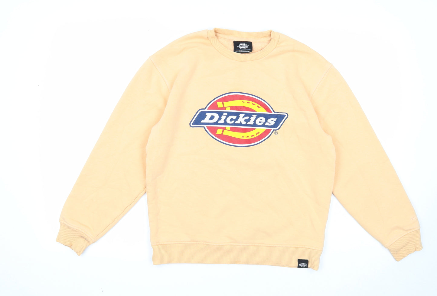Dickies Mens Orange Cotton Pullover Sweatshirt Size XS