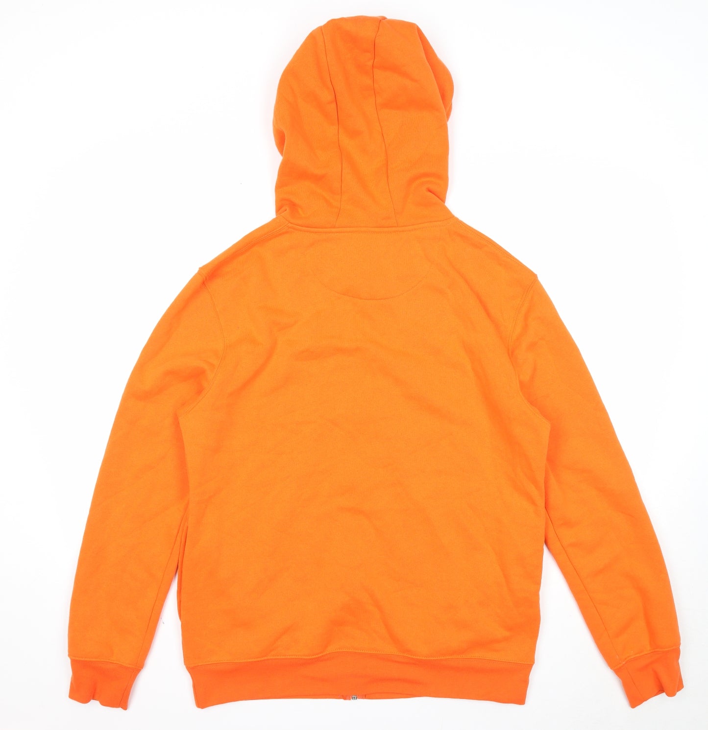 Primark Mens Orange Cotton Full Zip Hoodie Size L