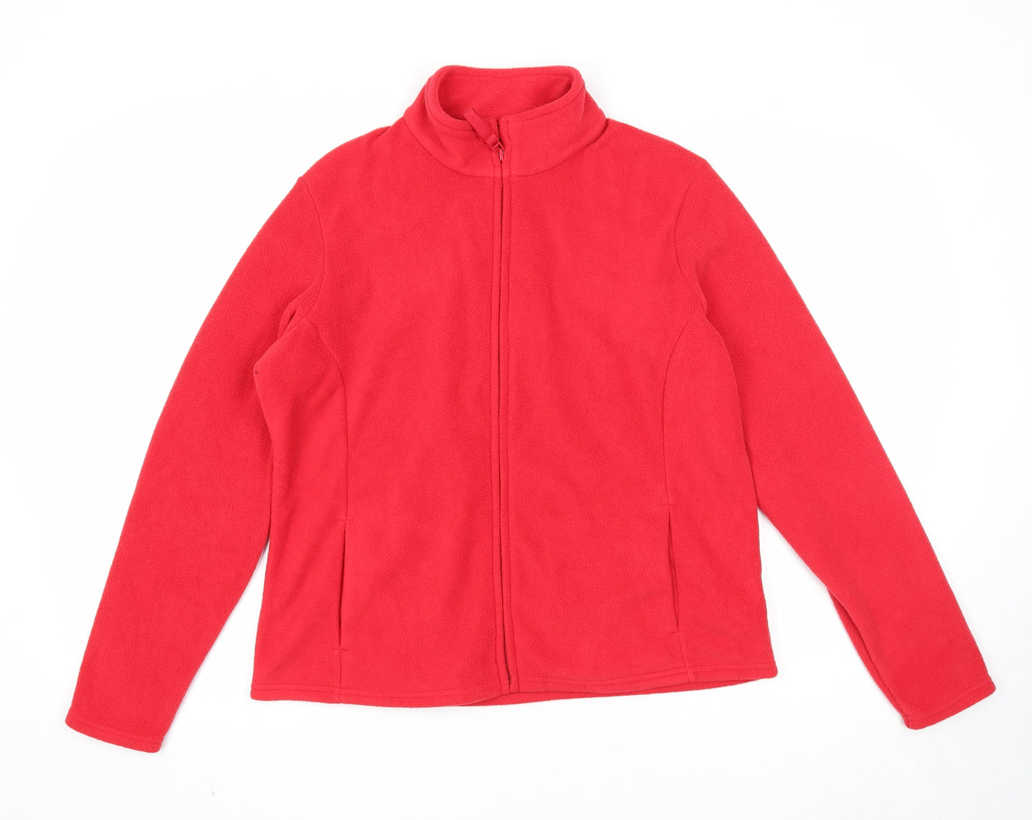 Marks and Spencer Womens Red Jacket Size 16 Zip