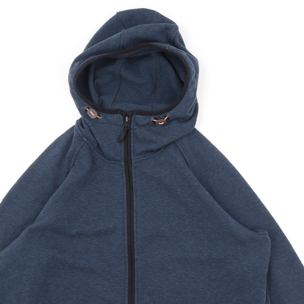 Sprayway Womens Blue Cotton Full Zip Hoodie Size 16 Zip