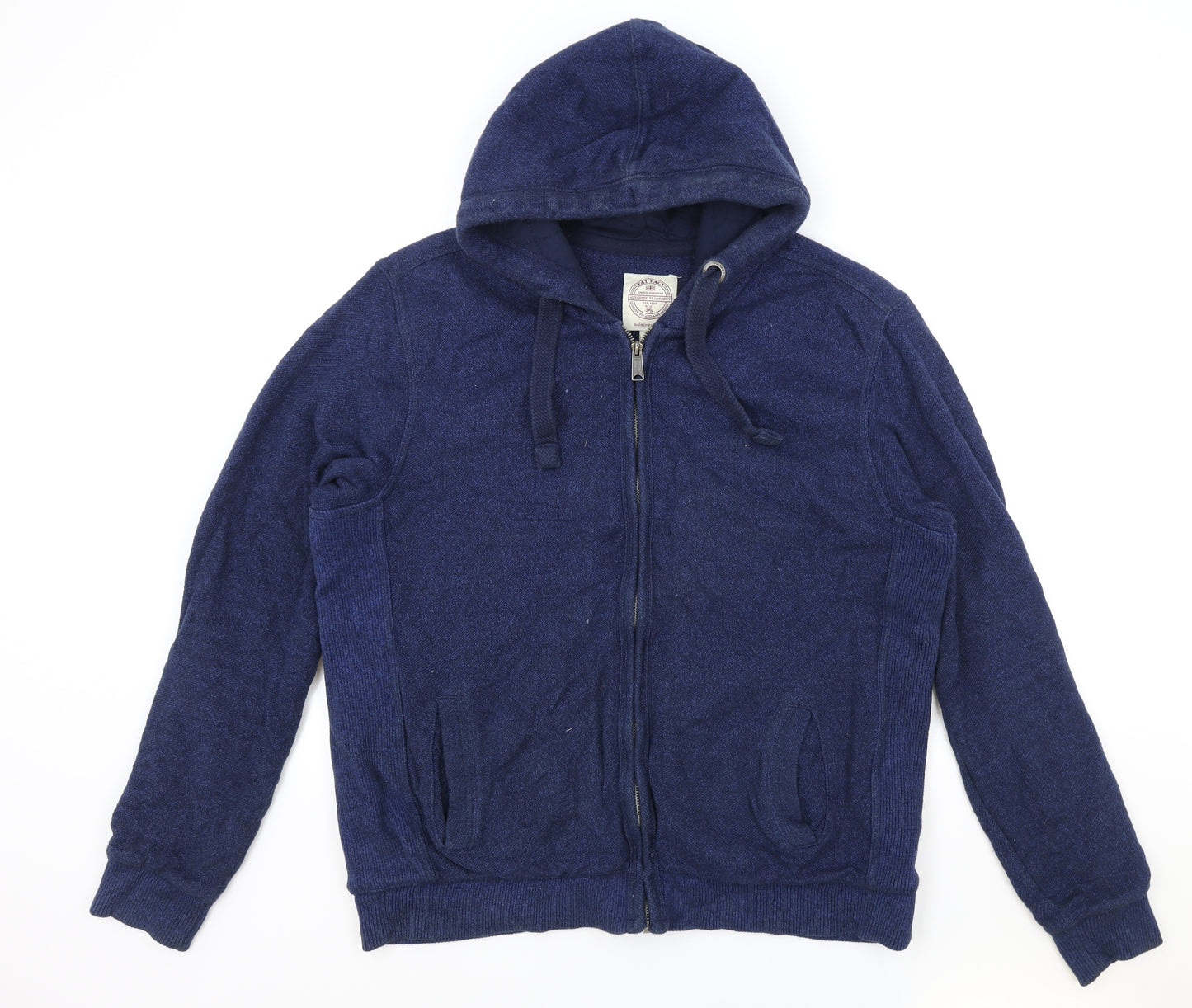 Fat Face Mens Blue Cotton Full Zip Hoodie Size L