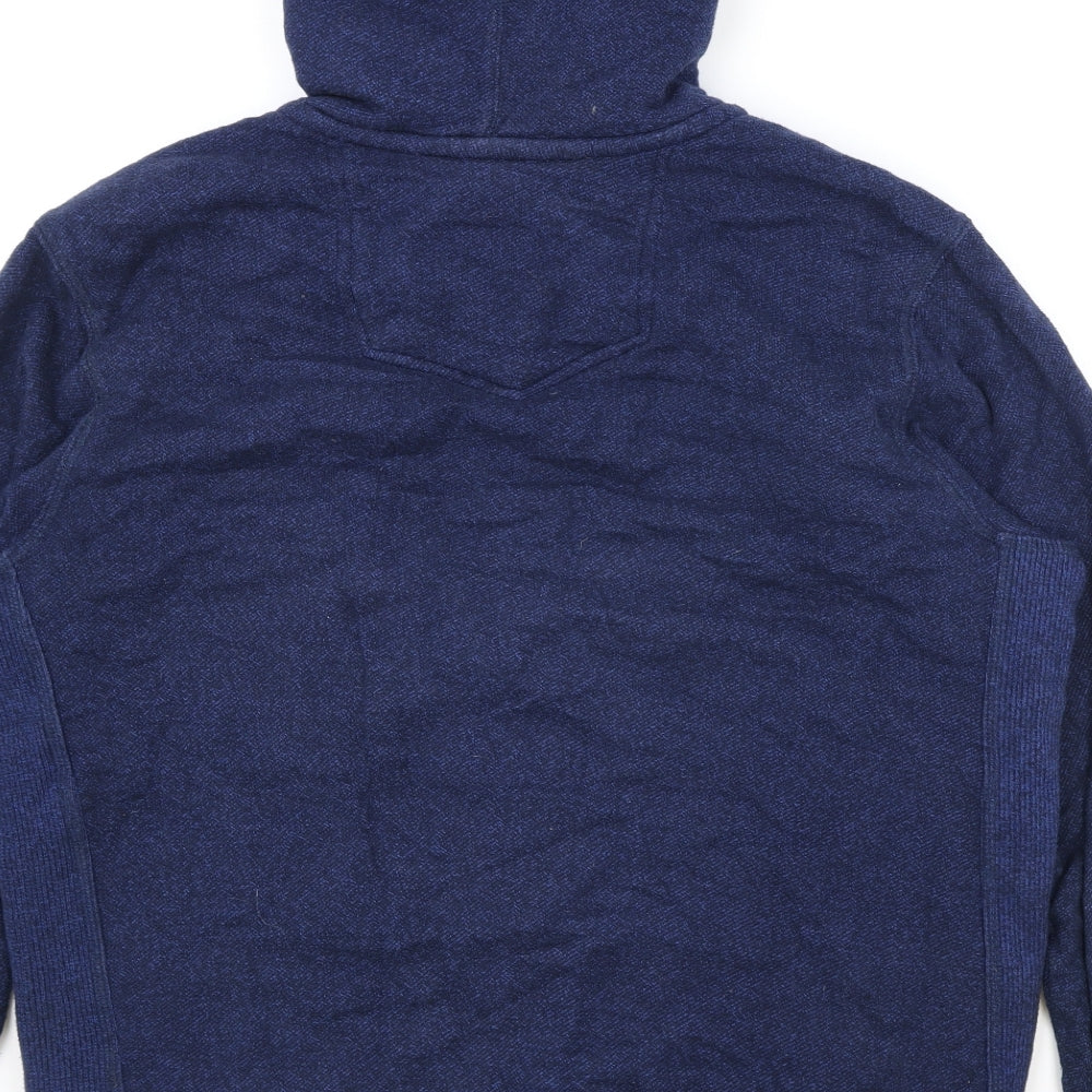 Fat Face Mens Blue Cotton Full Zip Hoodie Size L