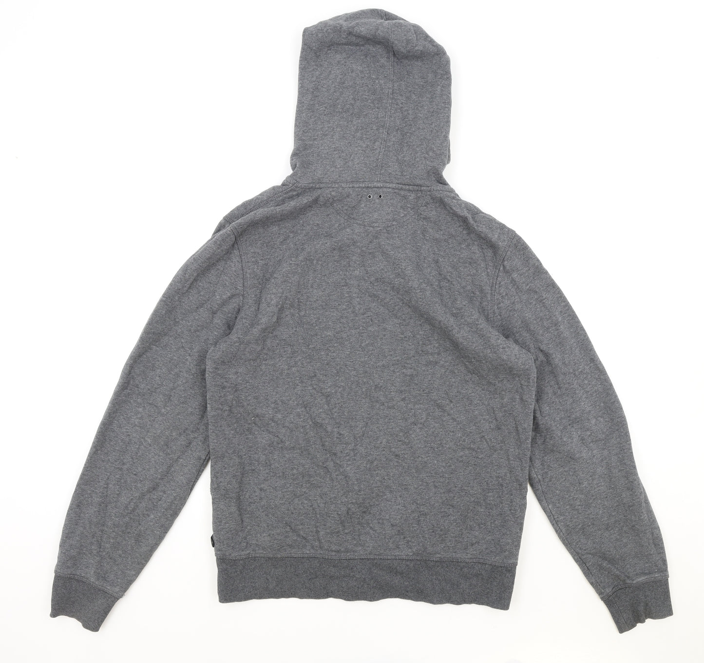 Converse Womens Grey Cotton Full Zip Hoodie Size M Zip