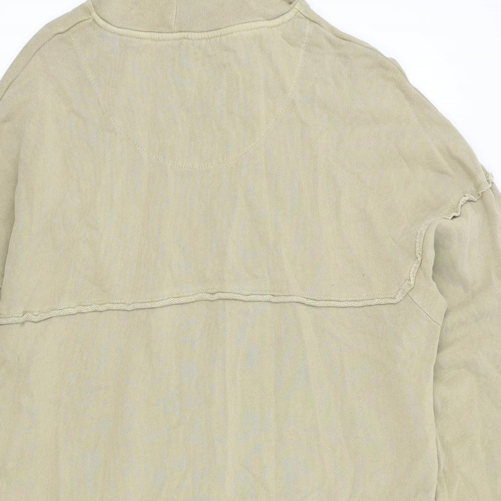 Siksin Mens Beige Cotton Pullover Hoodie Size XL