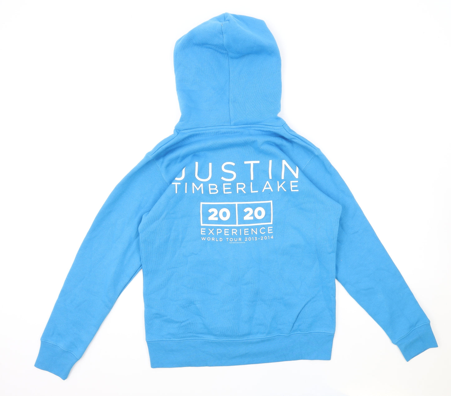 Fruit of the Loom Mens Blue Cotton Full Zip Hoodie Size L - Justin Timberlake