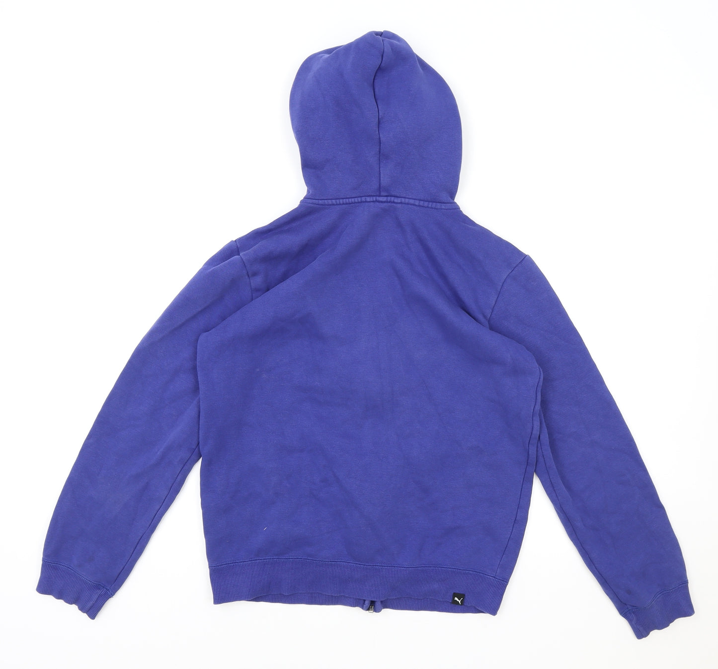 PUMA Mens Blue Cotton Full Zip Hoodie Size S