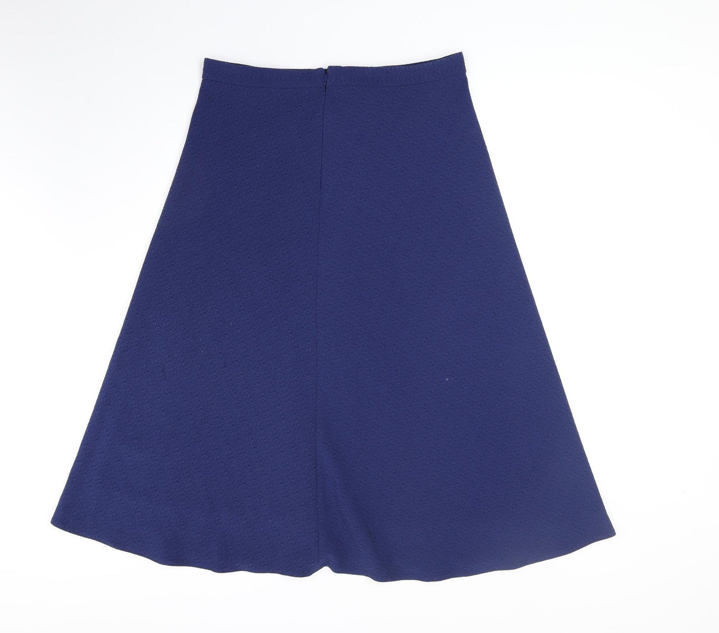 Marks and Spencer Womens Blue Polyester Swing Skirt Size 12 Zip