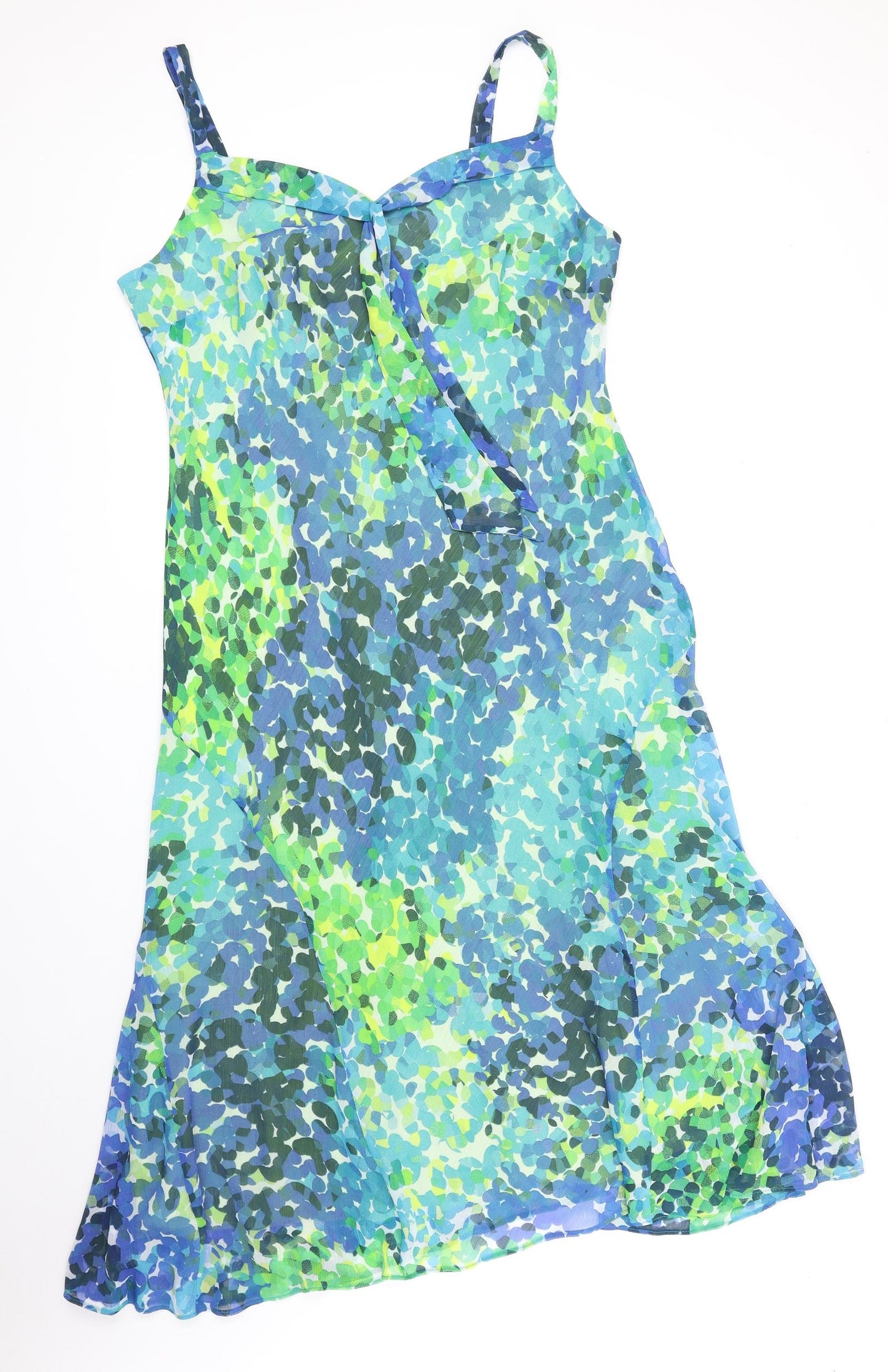Per Una Womens Blue Geometric Polyester Trapeze & Swing Size 20 Sweetheart Pullover