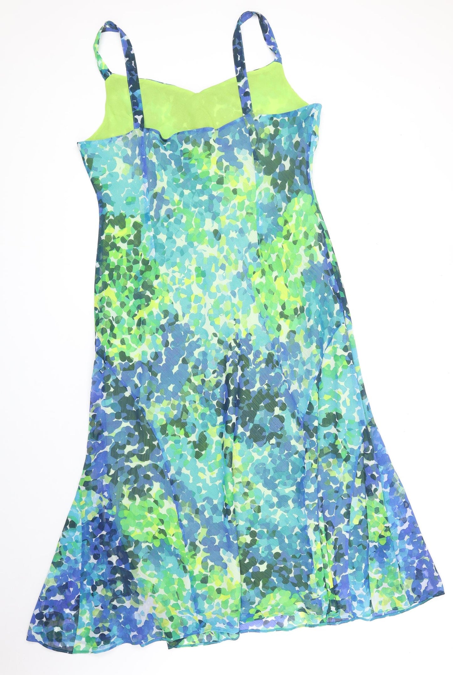 Per Una Womens Blue Geometric Polyester Trapeze & Swing Size 20 Sweetheart Pullover