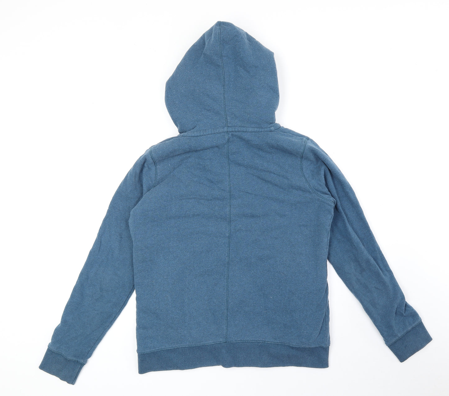Fat Face Womens Blue Cotton Full Zip Hoodie Size 10 Zip