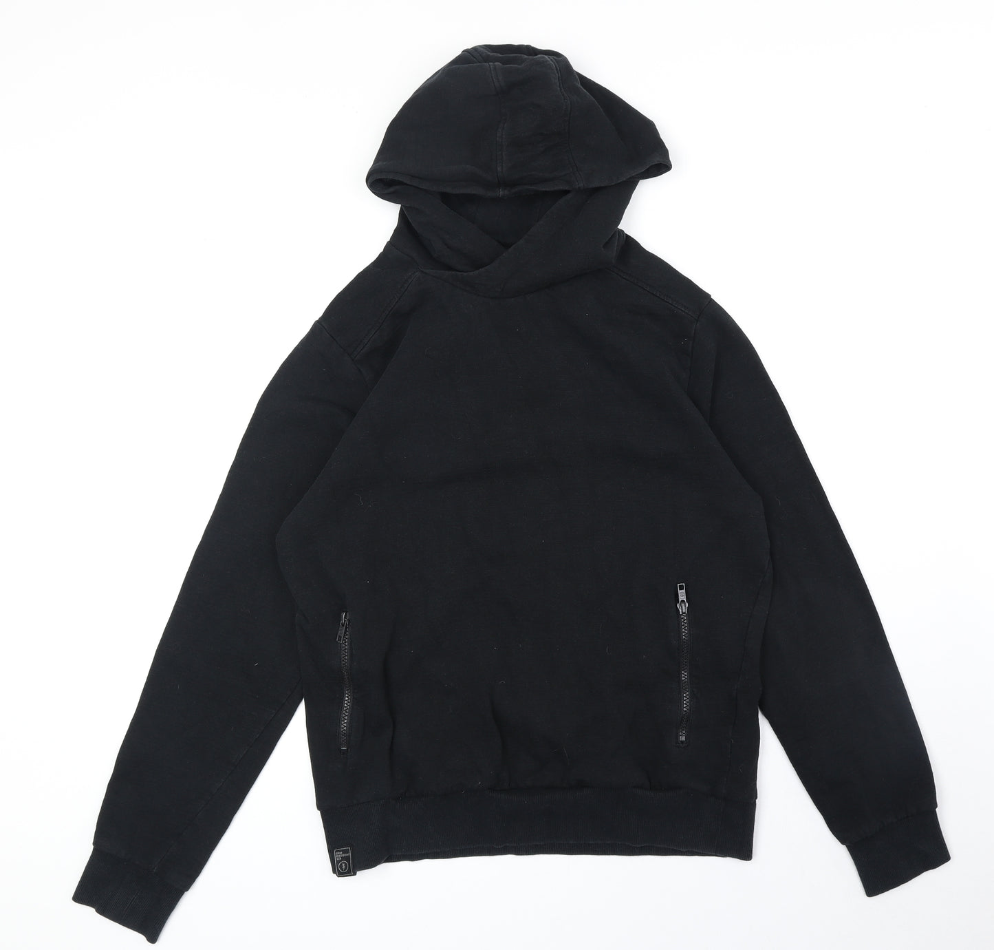 DNM DISSIDENT Mens Black Cotton Pullover Hoodie Size M