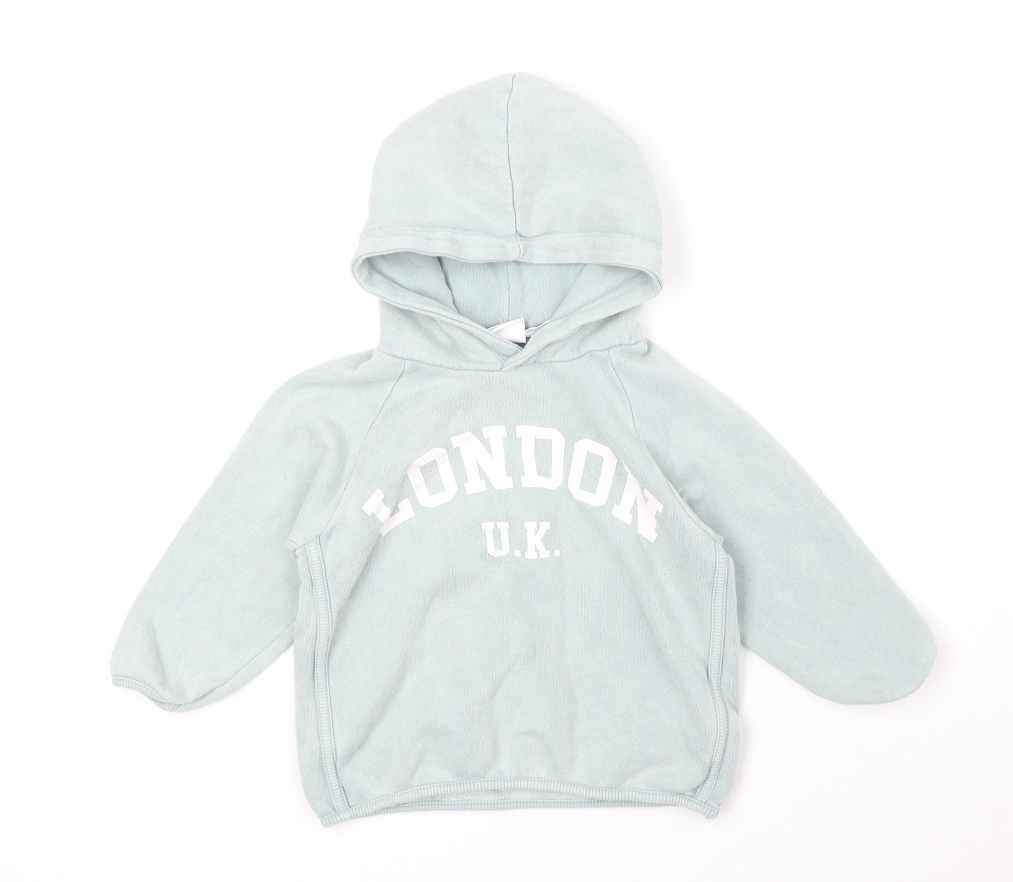 Zara Girls Green Cotton Pullover Hoodie Size 2-3 Years Pullover - London