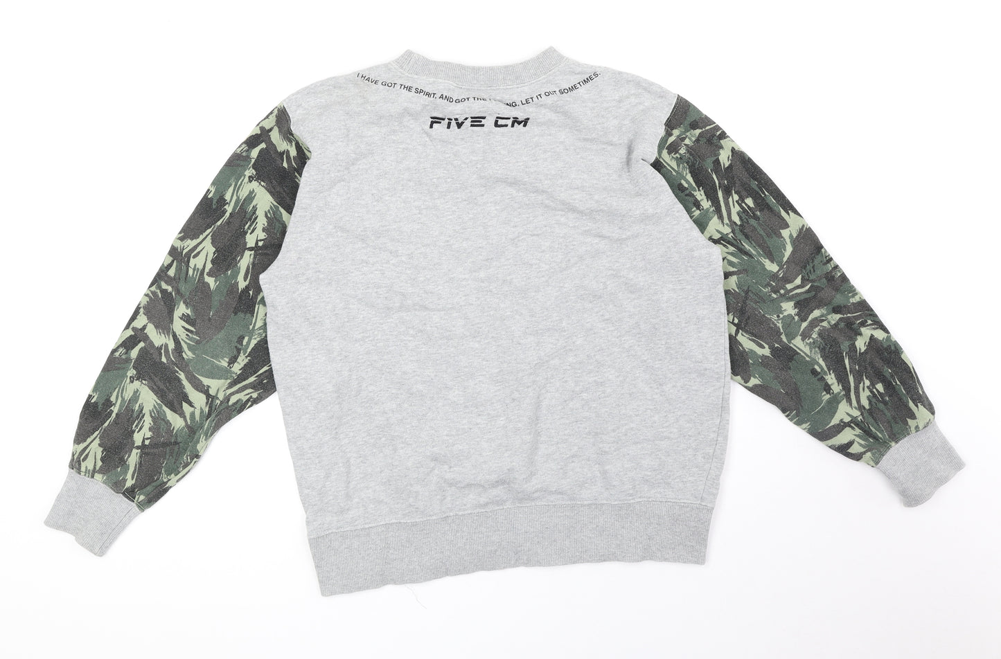 Champion Womens Grey Camouflage 100% Cotton Pullover Sweatshirt Size M Pullover