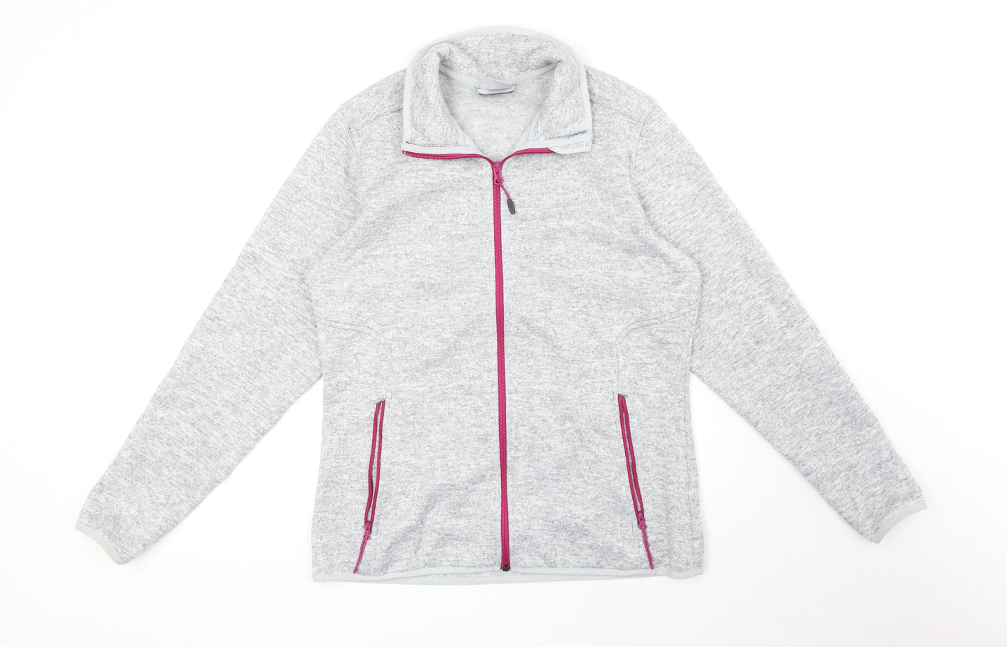 Columbia Womens Grey Polyester Full Zip Sweatshirt Size L Zip