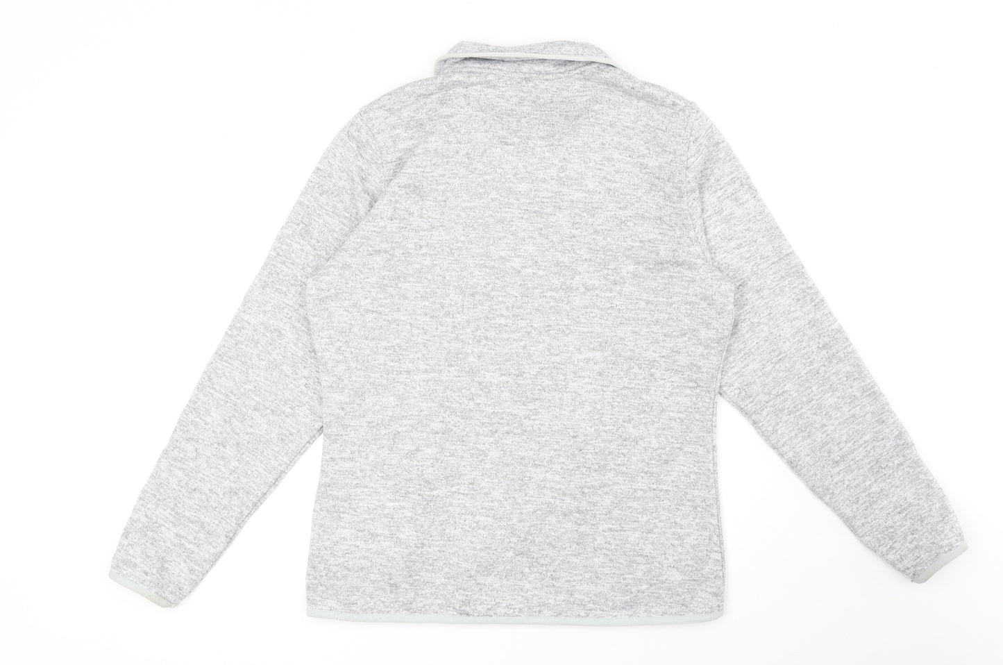 Columbia Womens Grey Polyester Full Zip Sweatshirt Size L Zip