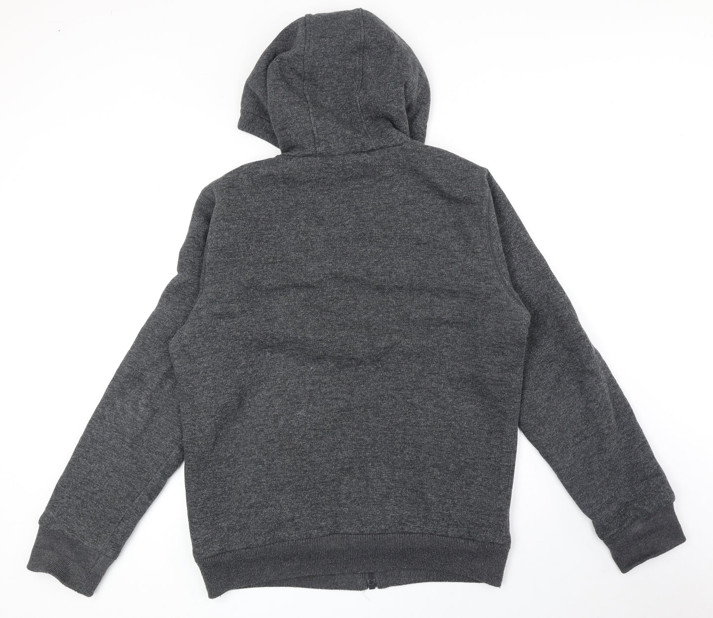 Buffalo Mens Grey Polyester Full Zip Hoodie Size L