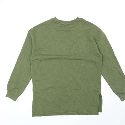 Marks and Spencer Womens Green Cotton Pullover Sweatshirt Size 8 Pullover