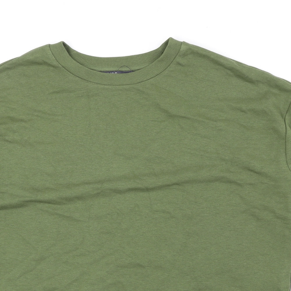 Marks and Spencer Womens Green Cotton Pullover Sweatshirt Size 8 Pullover