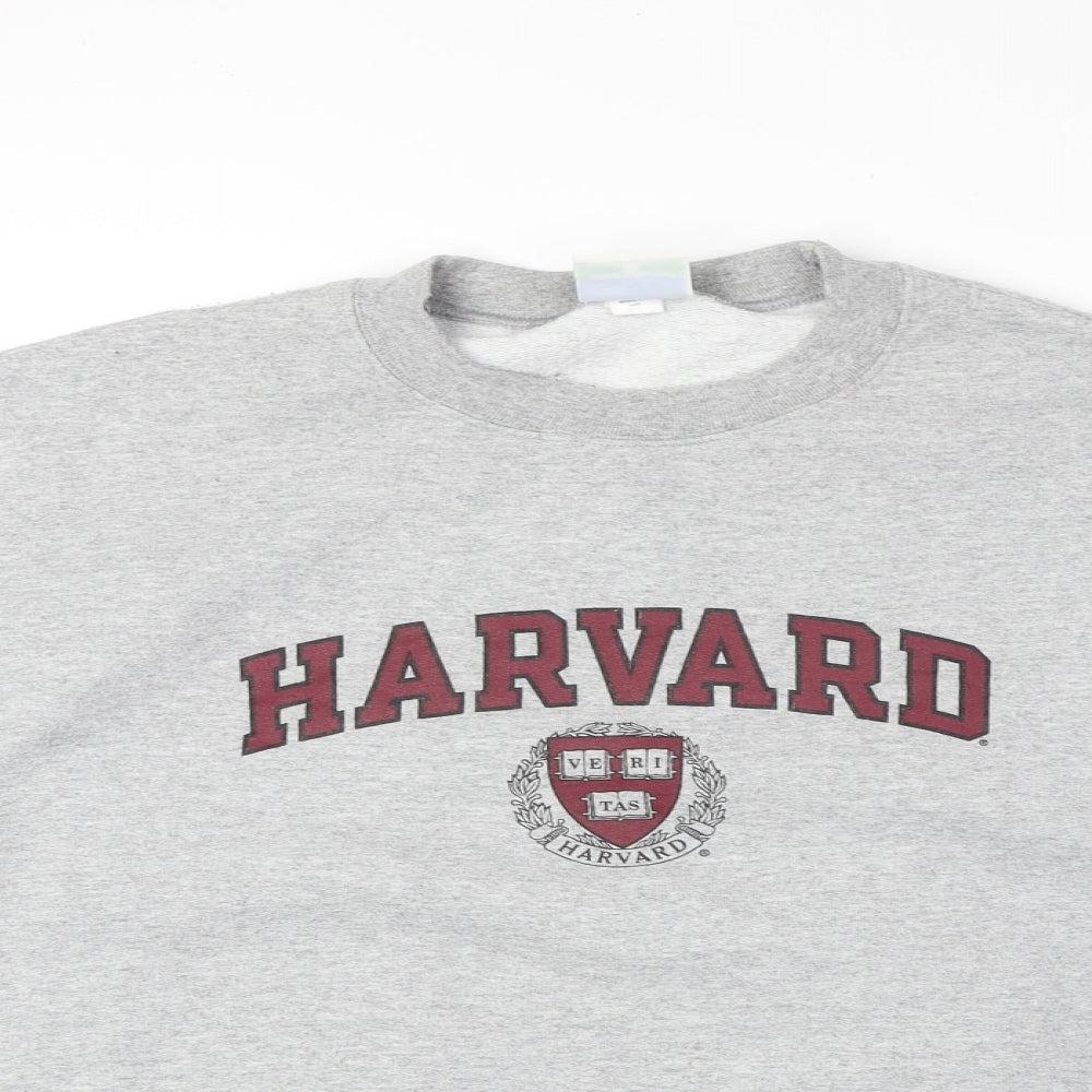 Champion Mens Grey Cotton Pullover Sweatshirt Size M - Harvard